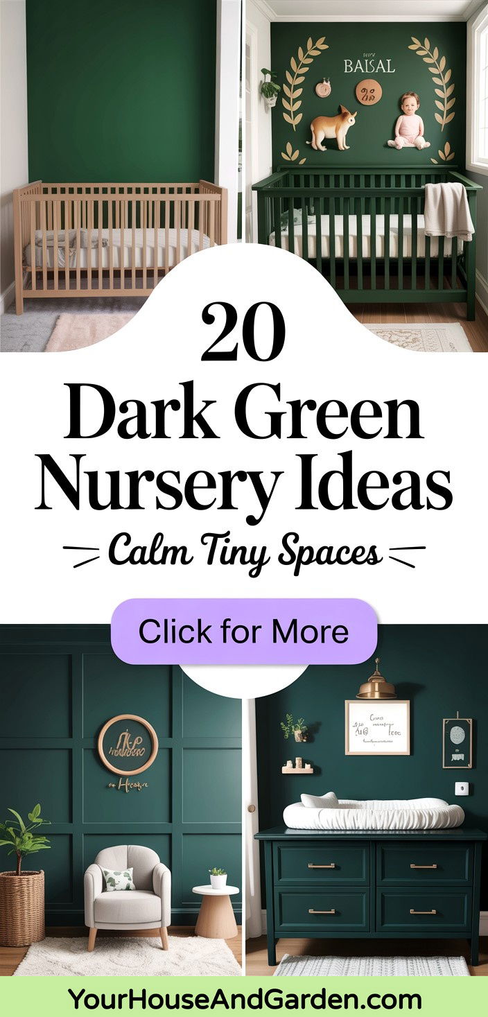20 Dark Green Nursery Ideas for Calming Baby Spaces - 20 Dark Green Nursery Ideas for Calming Baby Spaces