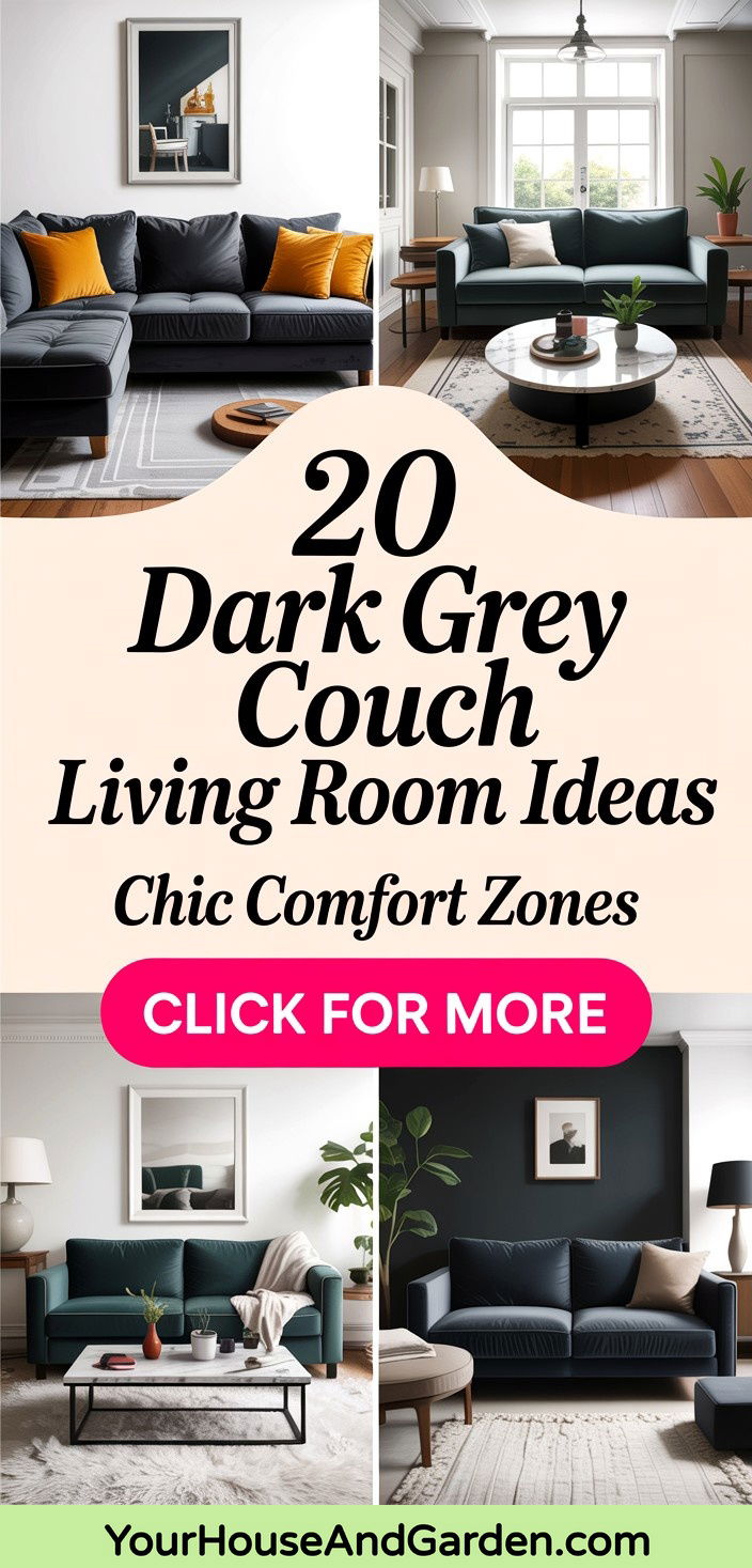 20 Dark Grey Couch Living Room Ideas Chic and Cozy Layouts