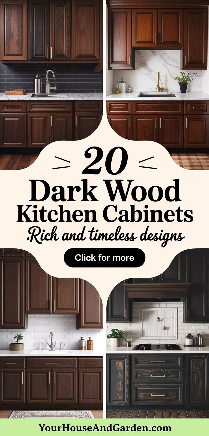 20 Dark Wood Kitchen Cabinets Rich and Timeless Designs