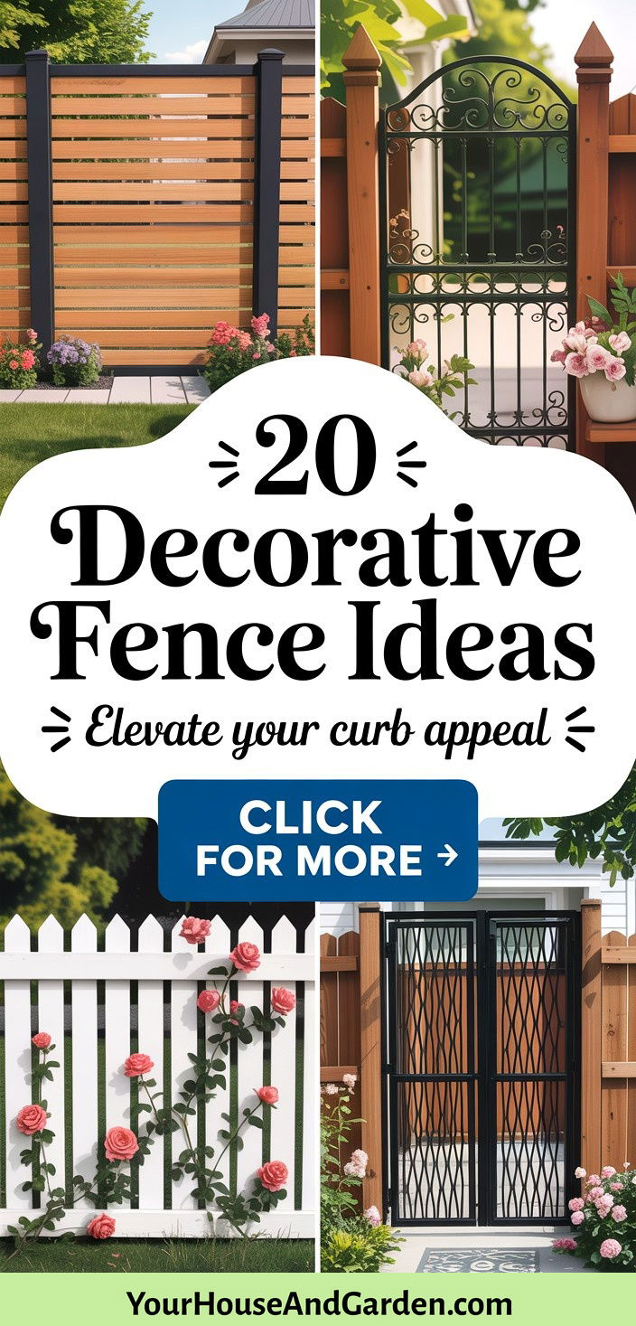 20 Decorative Fence Ideas to Enhance Your Yards Style - 20 Decorative Fence Ideas to Enhance Your Yard's Style