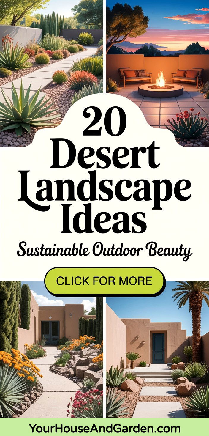 20 Desert Landscape Ideas for Water-Wise Stunning Yards - 20 Desert Landscape Ideas for Water-Wise, Stunning Yards