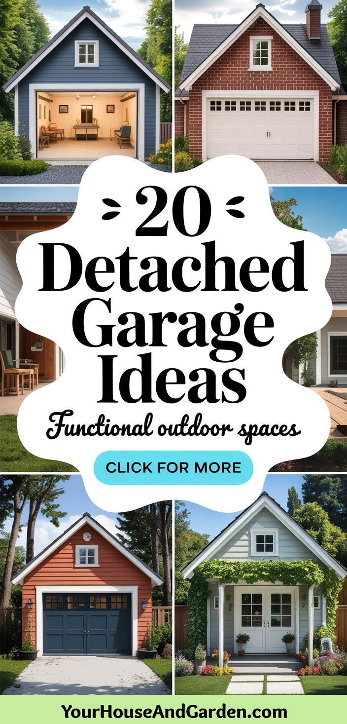 20 Detached Garage Ideas for Functional Outdoor Spaces - 20 Detached Garage Ideas for Functional Outdoor Spaces