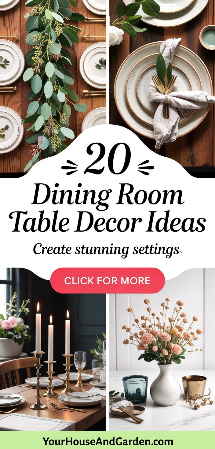 20 Dining Room Table Decor Ideas for Stunning Settings - 20 Dining Room Table Decor Ideas for Stunning Settings