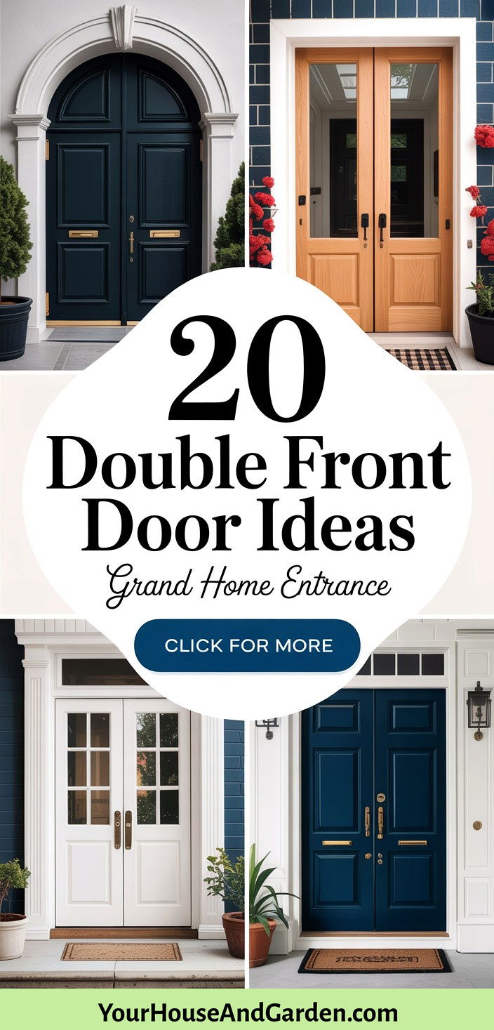 20 Double Front Door Ideas to Elevate Your Homes Grand Entrance Appeal - 20 Double Front Door Ideas to Elevate Your Home's Grand Entrance Appeal