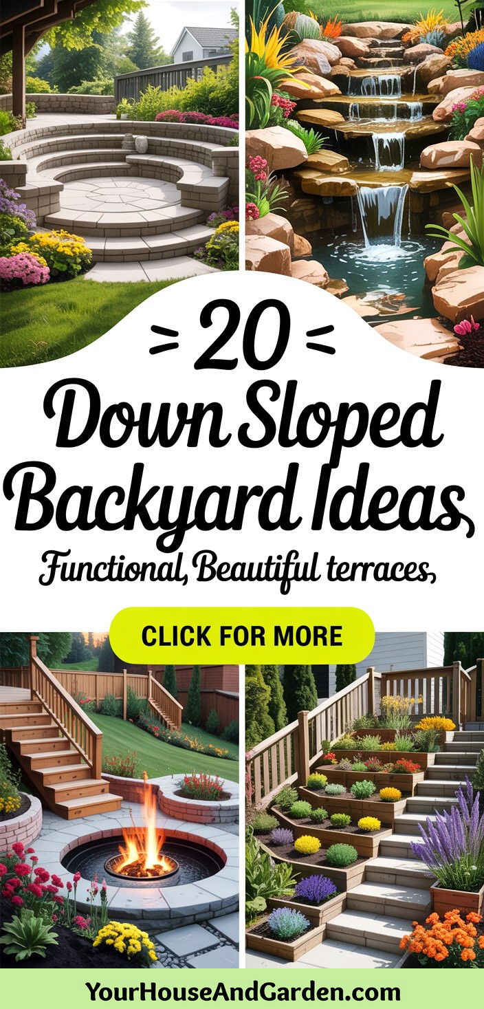 20 Down Sloped Backyard Ideas for Functional Beautiful Terraces - 20 Down Sloped Backyard Ideas for Functional, Beautiful Terraces