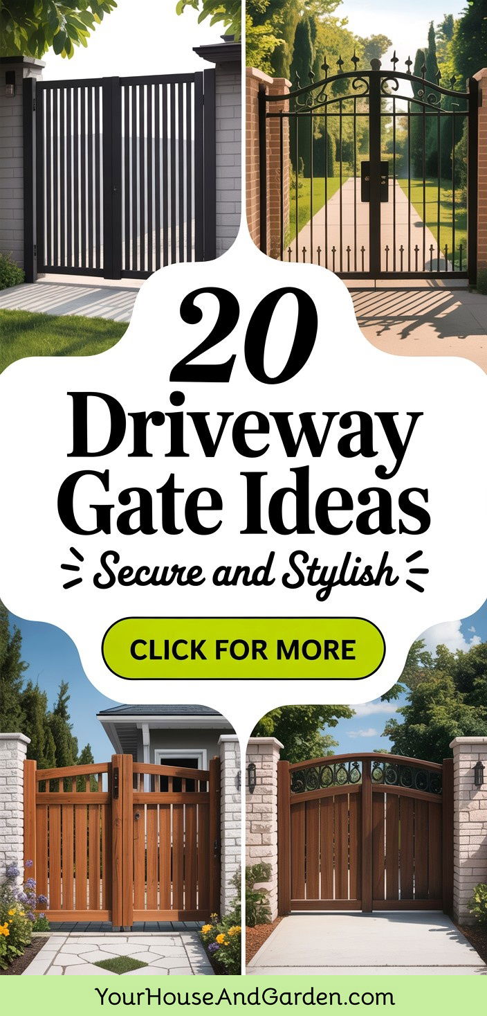 20 Driveway Gate Ideas to Enhance Security and Curb Appeal - 20 Driveway Gate Ideas to Enhance Security and Curb Appeal