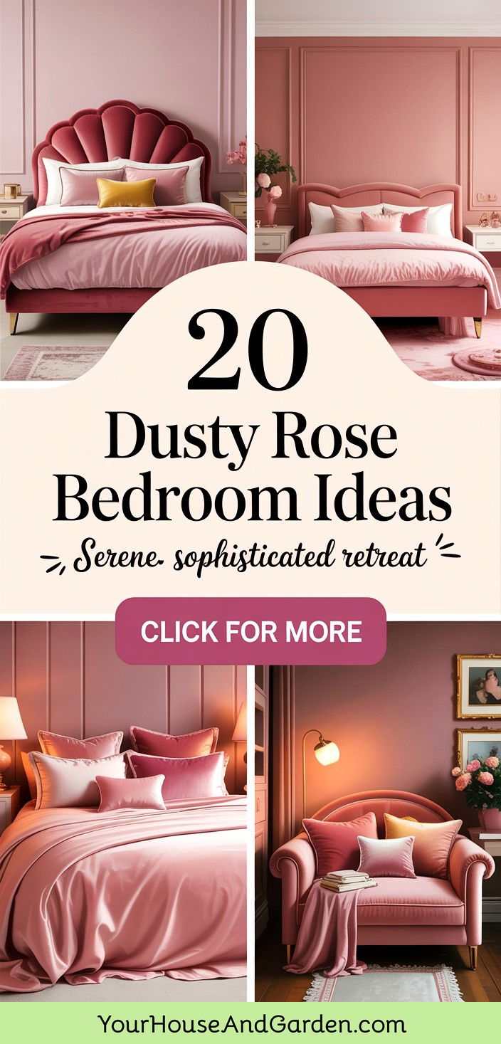 20 Dusty Rose Bedroom Ideas for a Serene and Sophisticated Retreat - 20 Dusty Rose Bedroom Ideas for a Serene and Sophisticated Retreat