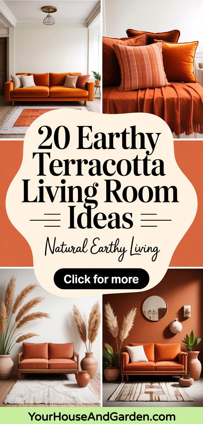 20 Earthy Terracotta Living Room Ideas for Natural Style - 20 Earthy Terracotta Living Room Ideas for Natural Style