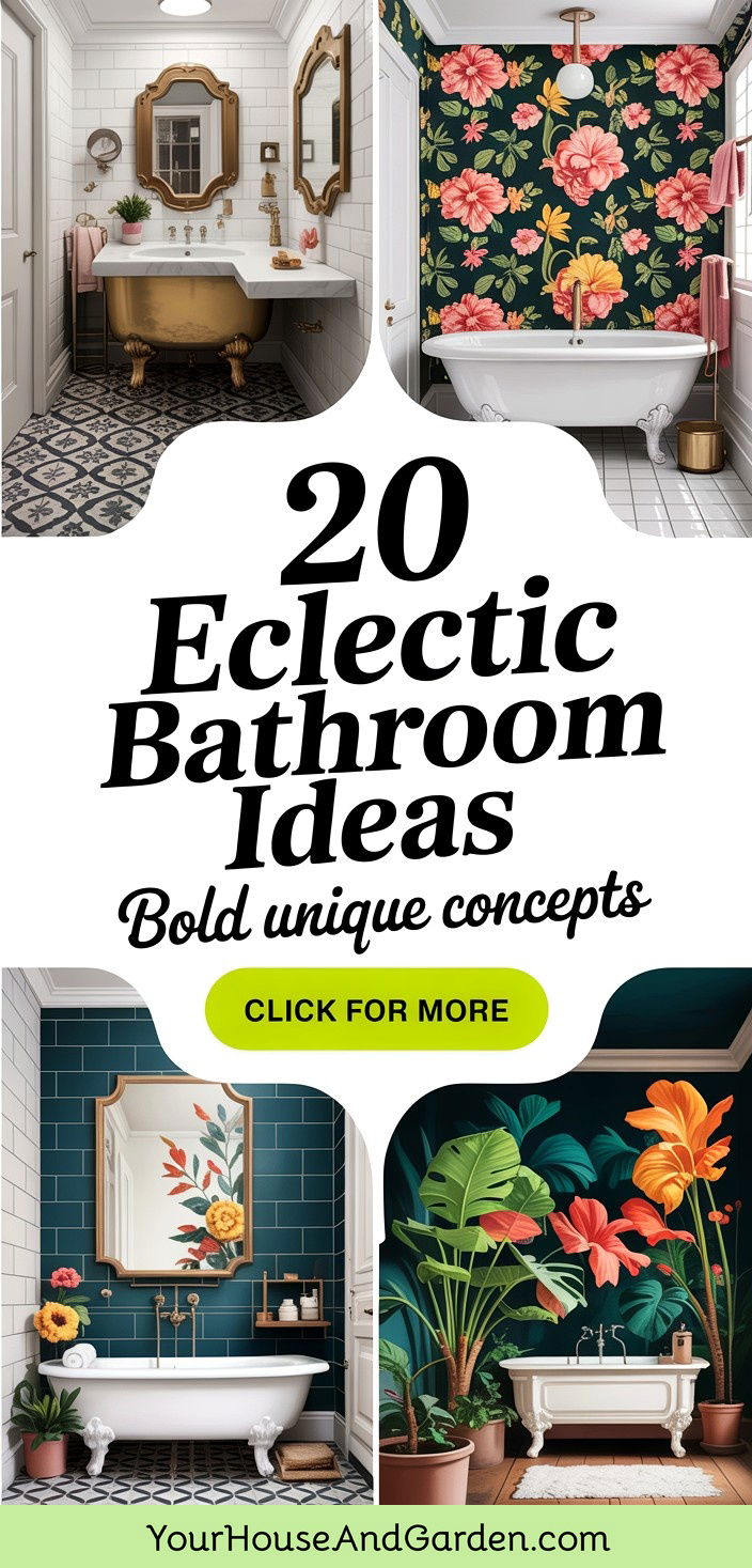 20 Eclectic Bathroom Ideas Bold and Unique Design Concepts
