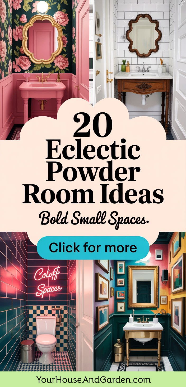 20 Eclectic Powder Room Ideas Bold Small-Space Designs