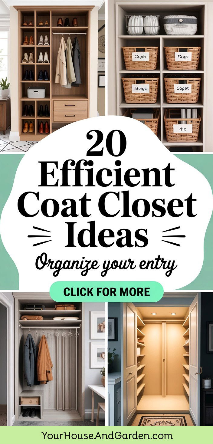 20 Efficient Coat Closet Ideas for Organized Entryways - 20 Efficient Coat Closet Ideas for Organized Entryways