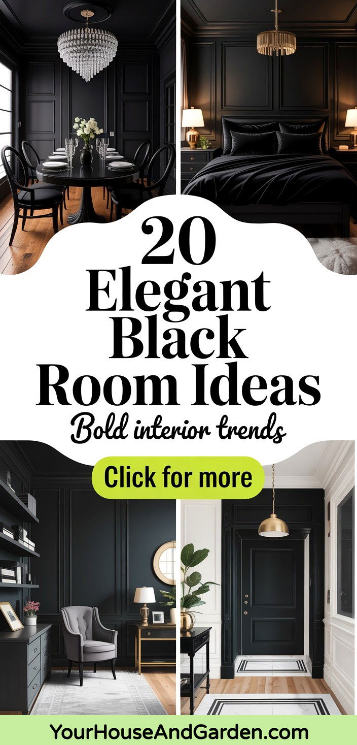 20 Elegant Black Room Ideas Transform Your Home Interiors