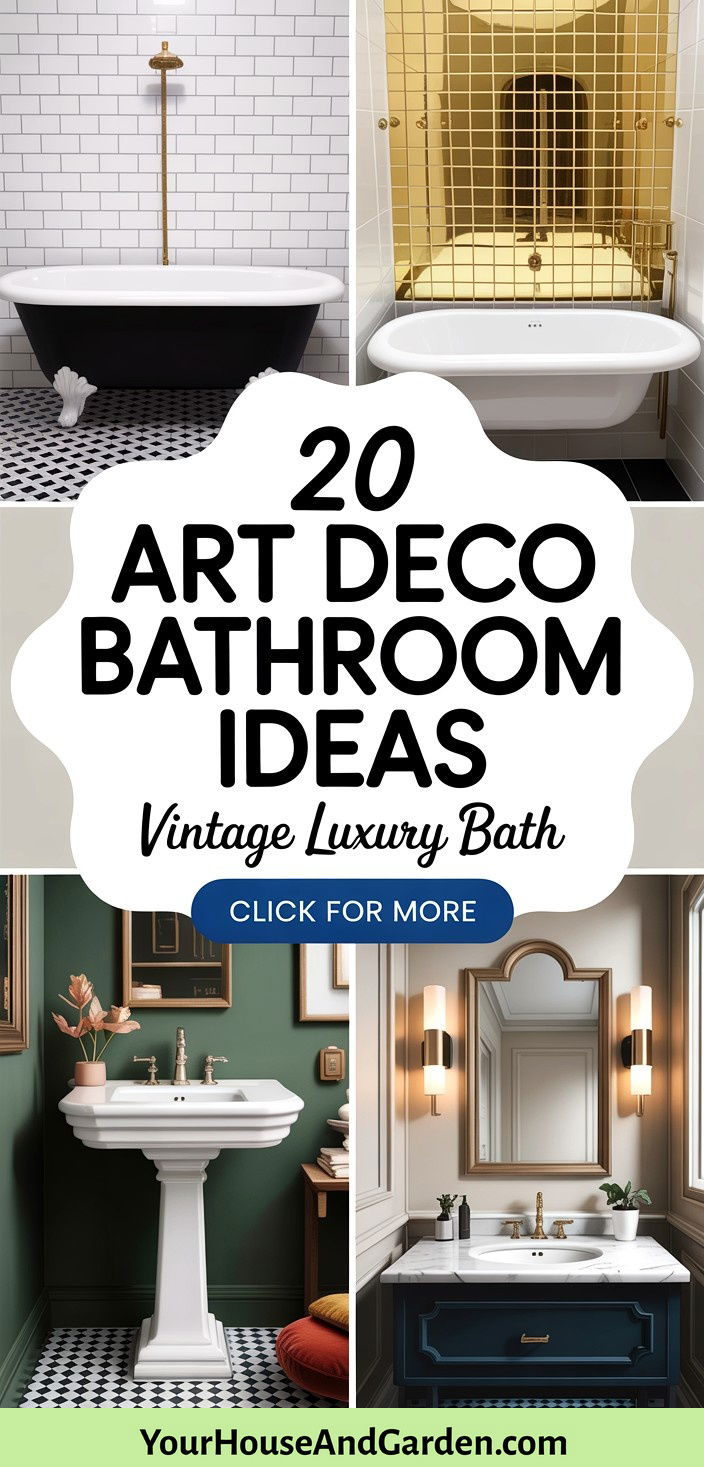 Elegant Glamour 20 Art Deco Bathroom Ideas for Vintage Luxury