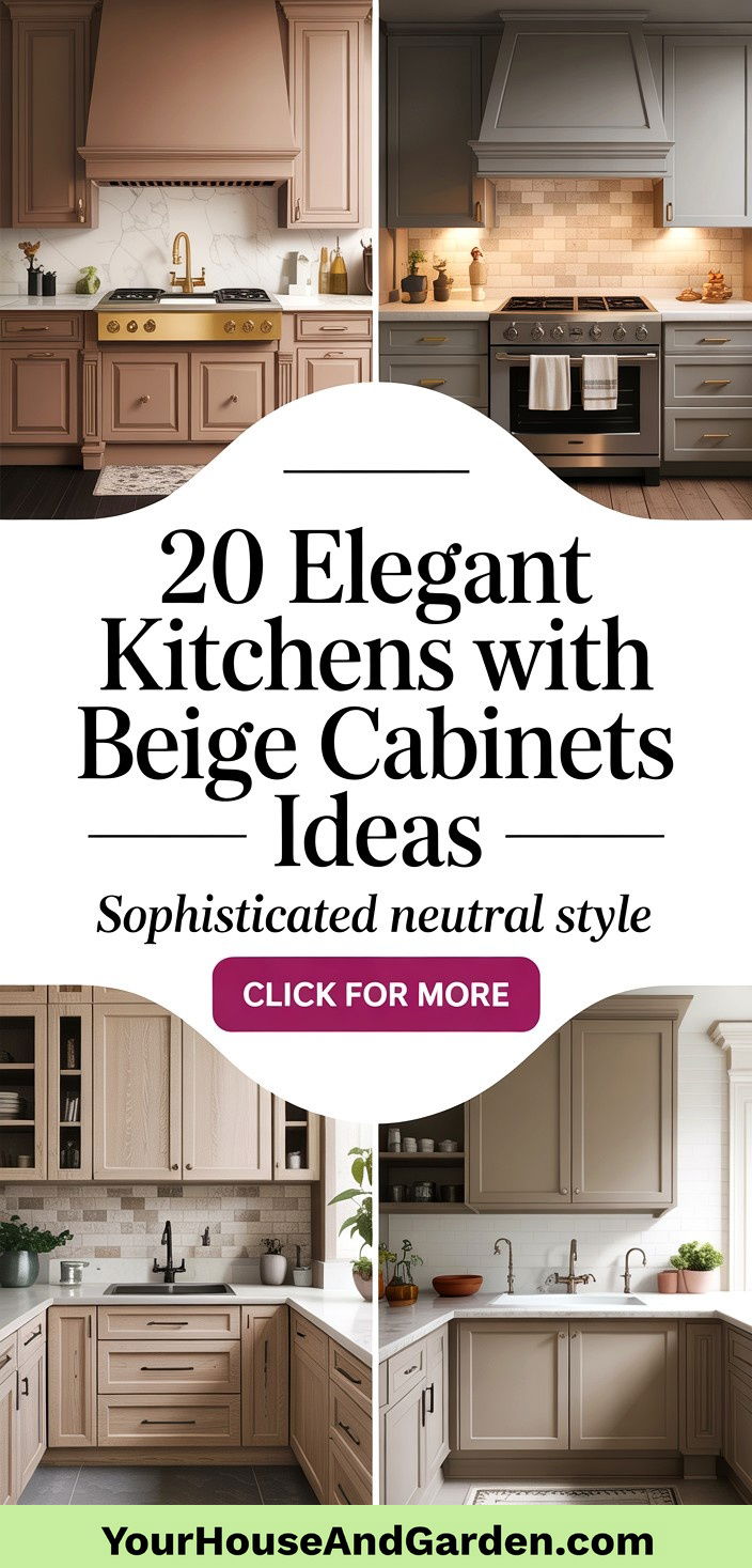 20 Elegant Kitchens With Beige Cabinets Design Inspo - 20 Elegant Kitchens With Beige Cabinets Design Inspo