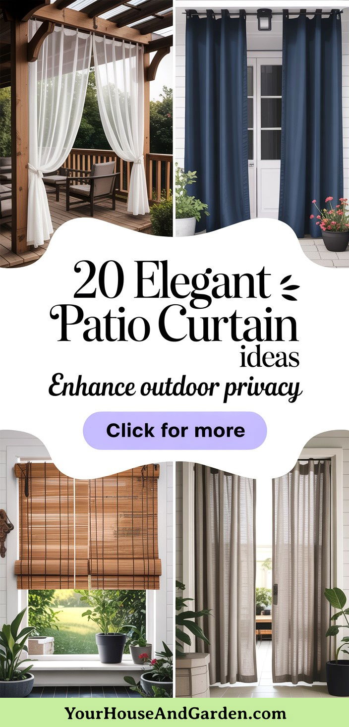 20 Elegant Patio Curtain Ideas to Enhance Outdoor Privacy - 20 Elegant Patio Curtain Ideas to Enhance Outdoor Privacy