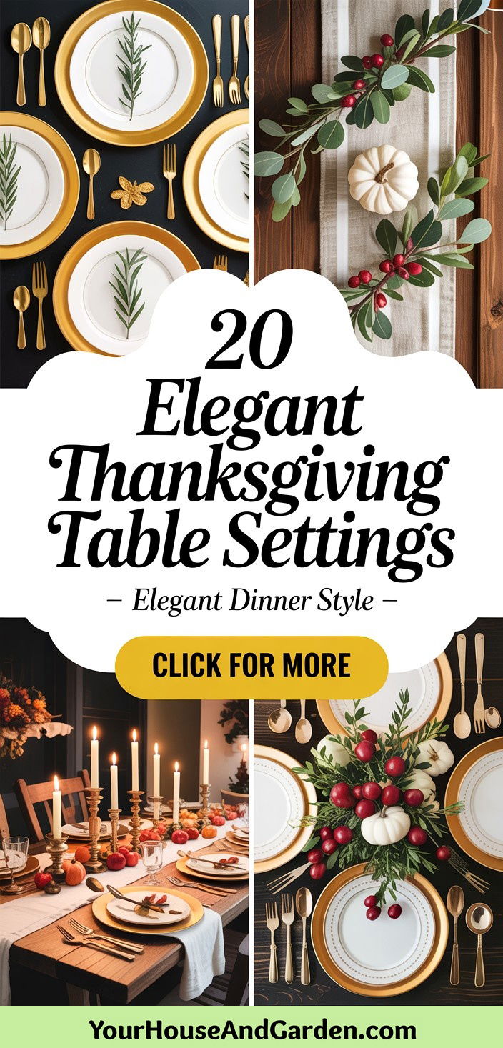 20 Elegant Thanksgiving Table Settings for Memorable Feasts - 20 Elegant Thanksgiving Table Settings for Memorable Feasts