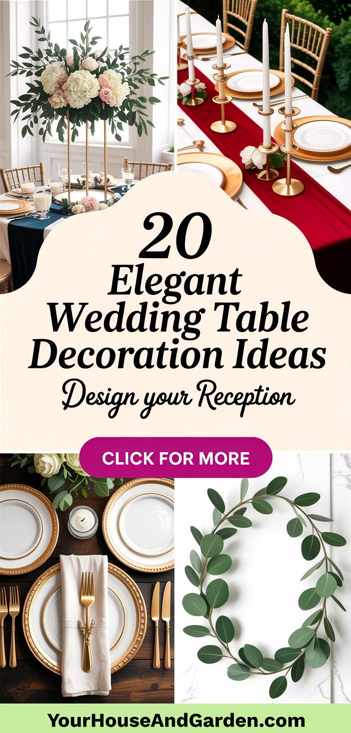 20 Elegant Wedding Table Decoration Ideas for Your Reception - 20 Elegant Wedding Table Decoration Ideas for Your Reception