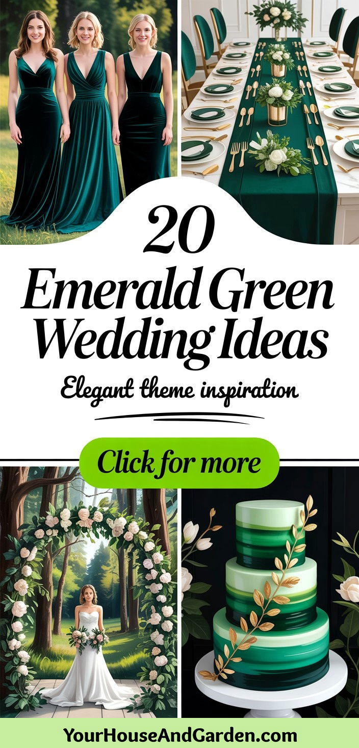 20 Emerald Green Wedding Ideas Elegant Theme Inspiration