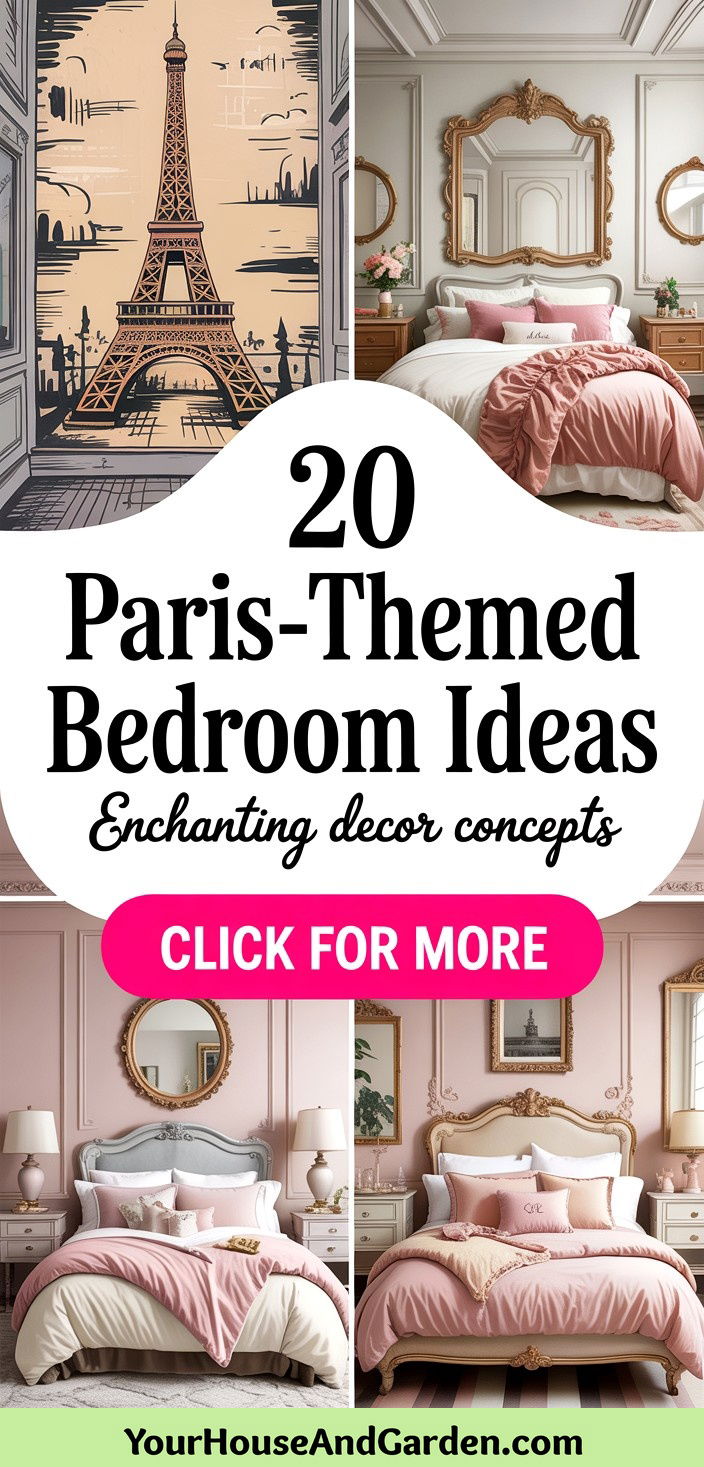 20 Enchanting Paris-Themed Bedroom Decor Concepts - 20 Enchanting Paris-Themed Bedroom Decor Concepts