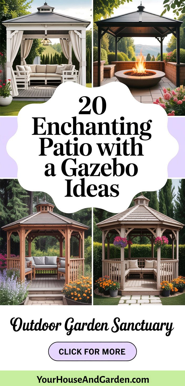 20 Enchanting Patio With a Gazebo Ideas for Your Home - 20 Enchanting Patio With a Gazebo Ideas for Your Home