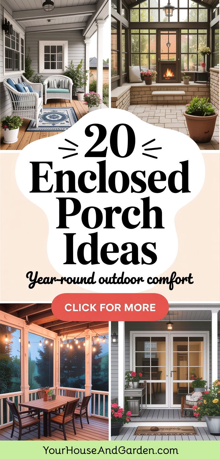 20 Enclosed Porch Ideas Year-Round Outdoor Comfort