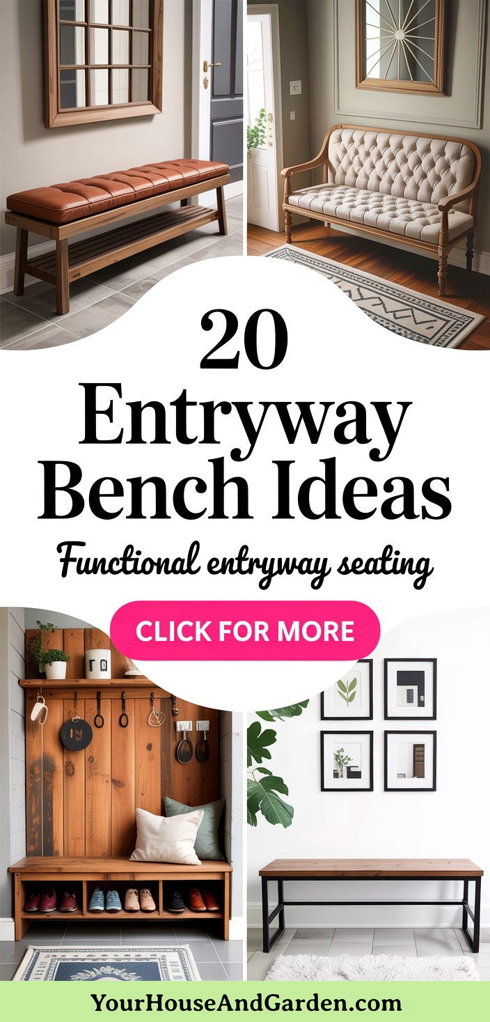 20 Entryway Bench Ideas for Stylish and Functional Spaces - 20 Entryway Bench Ideas for Stylish and Functional Spaces