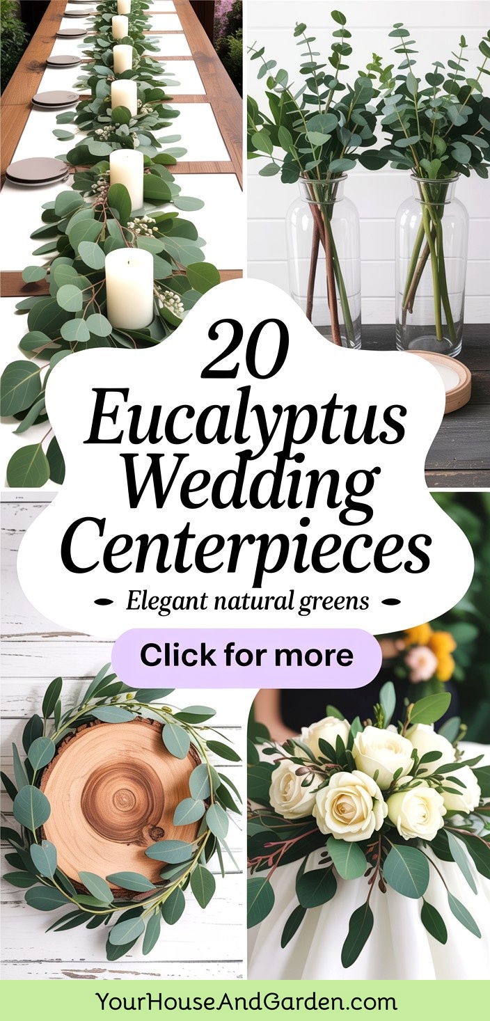 20 Eucalyptus Wedding Centerpieces Elegant Natural Touches