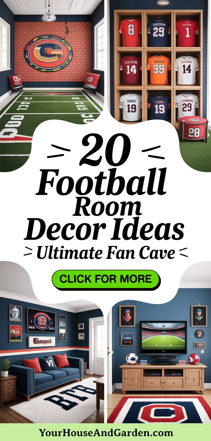20 Exciting Football Room Decor Ideas for the Ultimate Fan Cave - 20 Exciting Football Room Decor Ideas for the Ultimate Fan Cave