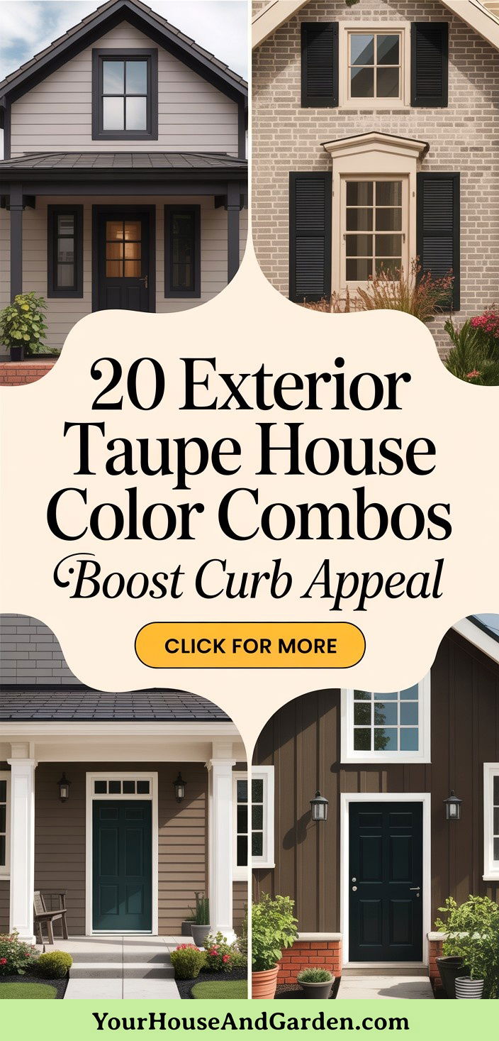 20 Exterior Taupe House Color Combos for Curb Appeal - 20 Exterior Taupe House Color Combos for Curb Appeal