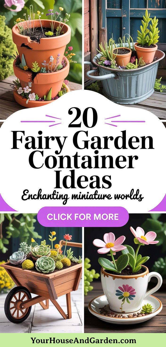 20 Fairy Garden Container Ideas Enchanting Miniature Worlds