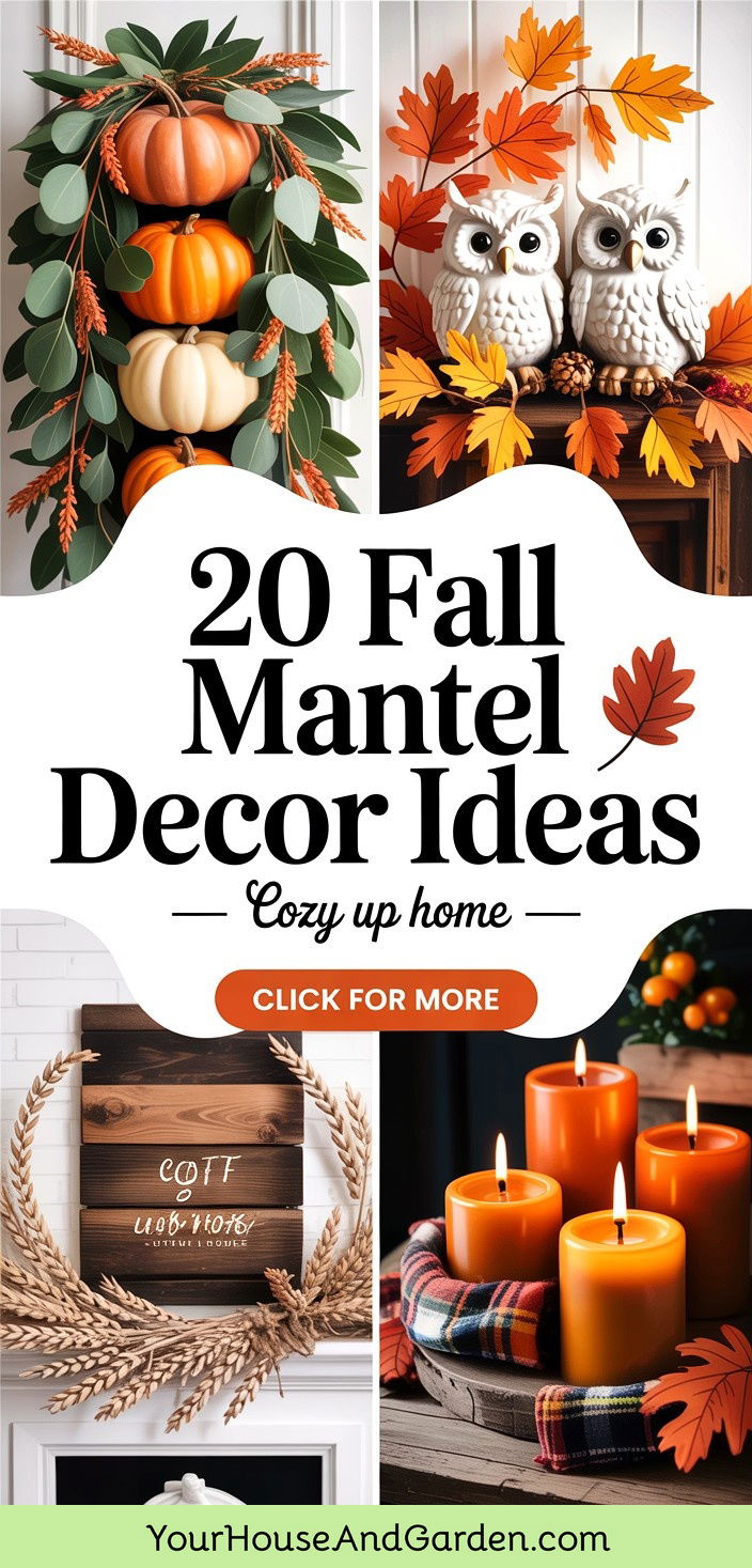 20 Fall Mantel Decor Ideas to Warm Up Your Living Room - 20 Fall Mantel Decor Ideas to Warm Up Your Living Room