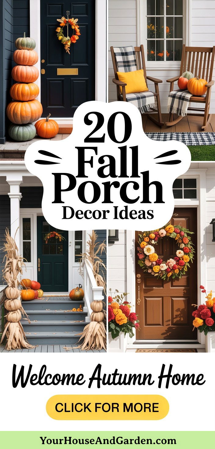20 Fall Porch Decor Ideas to Welcome Autumn in Style - 20 Fall Porch Decor Ideas to Welcome Autumn in Style