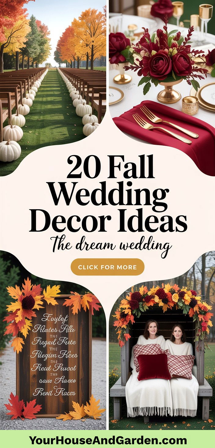 20 Fall Wedding Decor Ideas to Make Your Big Day Magical - 20 Fall Wedding Décor Ideas to Make Your Big Day Magical