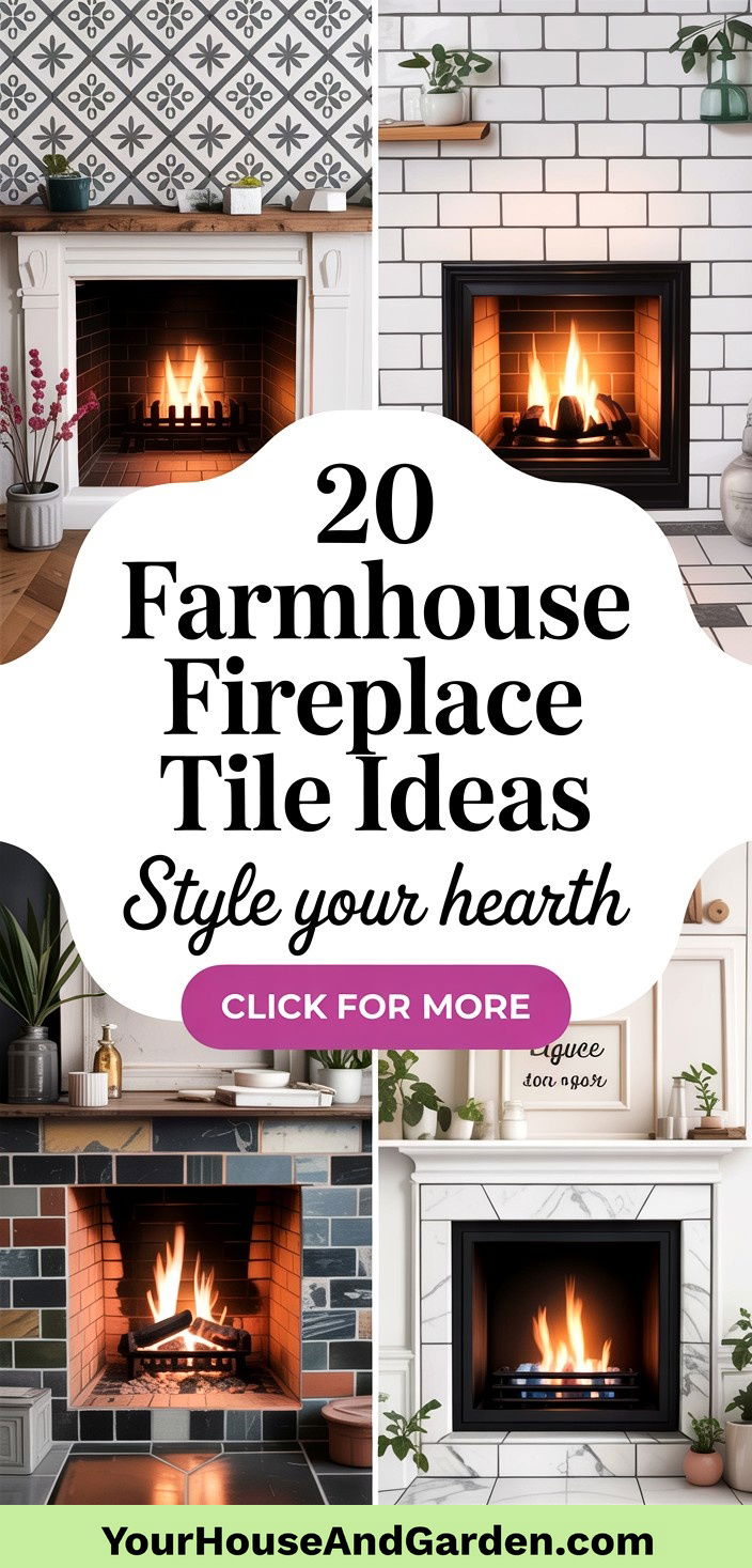 20 Farmhouse Fireplace Tile Ideas for a Cozy Living Room - 20 Farmhouse Fireplace Tile Ideas for a Cozy Living Room