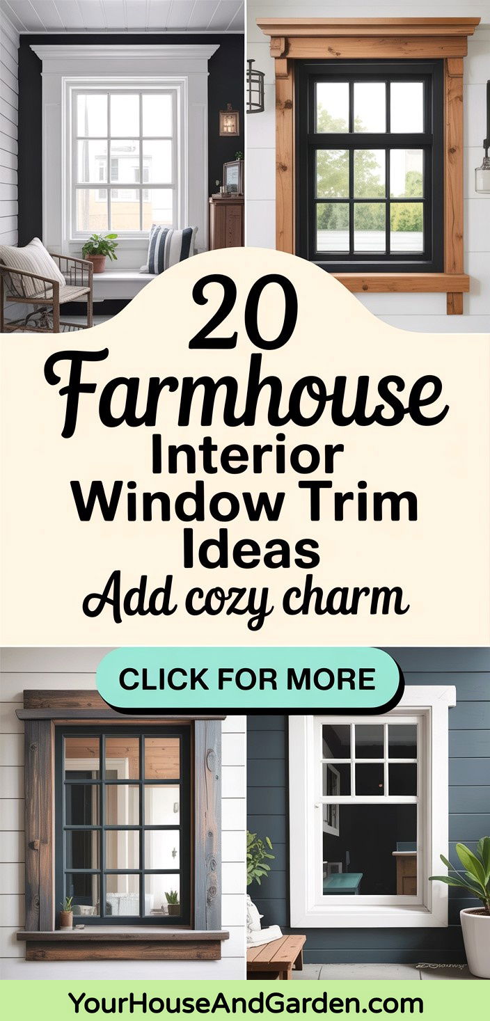 20 Farmhouse Interior Window Trim Ideas for Cozy Charm - 20 Farmhouse Interior Window Trim Ideas for Cozy Charm