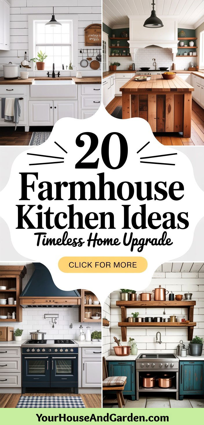 20 Farmhouse Kitchen Ideas for a Timeless and Functional Space - 20 Farmhouse Kitchen Ideas for a Timeless and Functional Space