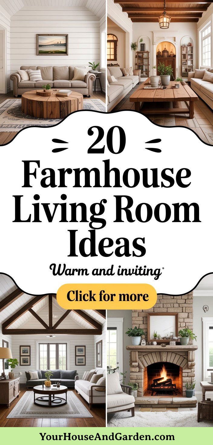 20 Farmhouse Living Room Ideas Warm and Inviting Designs