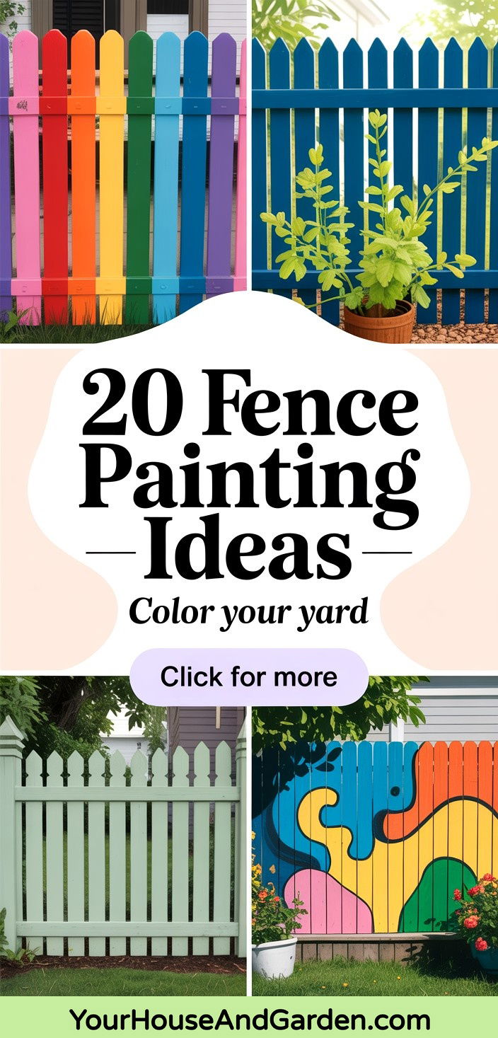 20 Fence Painting Ideas for a Vibrant and Unique Yard - 20 Fence Painting Ideas for a Vibrant and Unique Yard