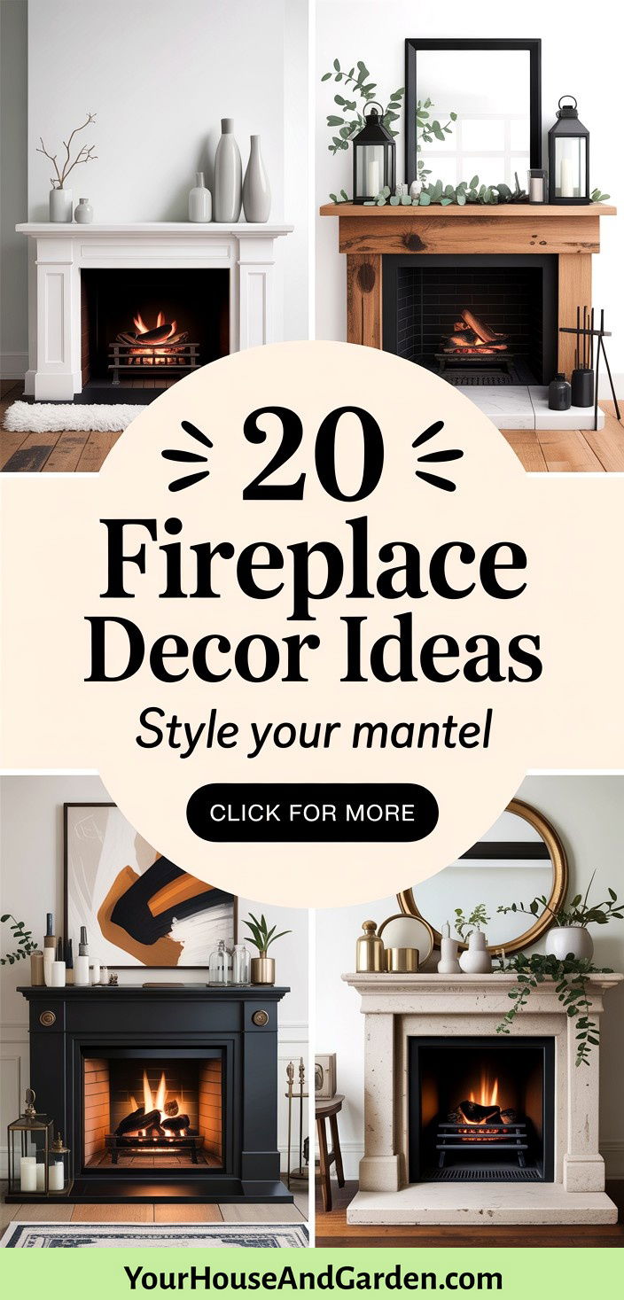 20 Fireplace Decor Ideas for a Stylish Living Room Mantel - 20 Fireplace Decor Ideas for a Stylish Living Room Mantel