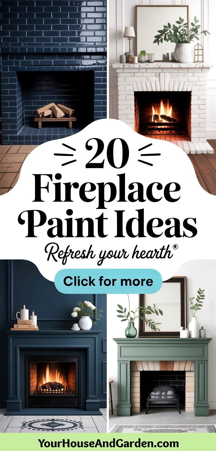 20 Fireplace Paint Ideas to Refresh Your Living Room Hearth - 20 Fireplace Paint Ideas to Refresh Your Living Room Hearth