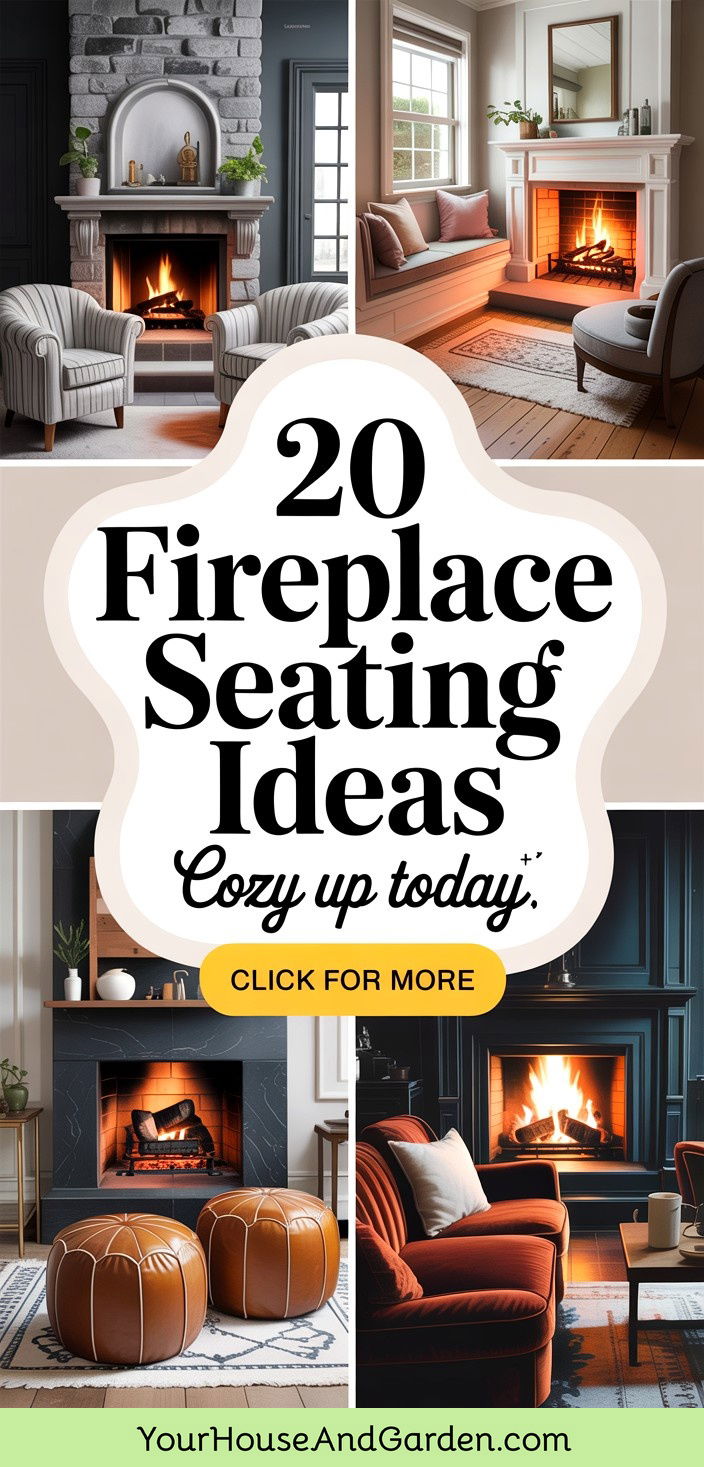 20 Fireplace Seating Ideas for a Cozy Living Room Layout - 20 Fireplace Seating Ideas for a Cozy Living Room Layout
