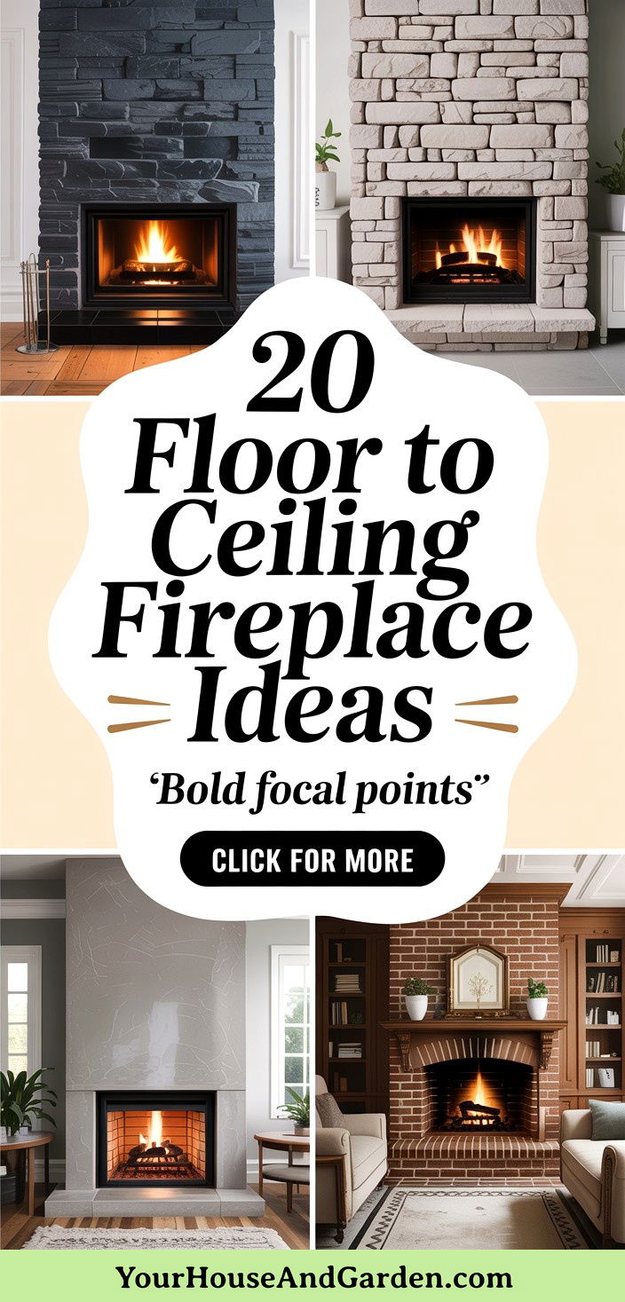 20 Floor to Ceiling Fireplace Ideas Cozy Focal Points