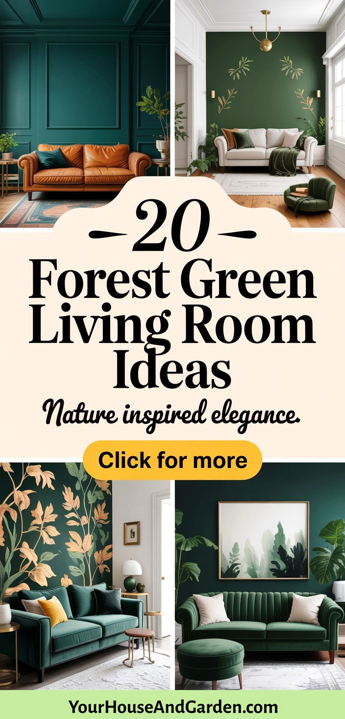 20 Forest Green Living Room Ideas Nature-Inspired Elegance