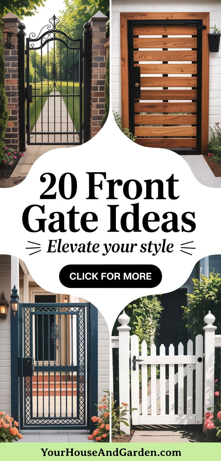 20 Front Gate Ideas to Elevate Your Homes Entrance Style - 20 Front Gate Ideas to Elevate Your Home's Entrance Style