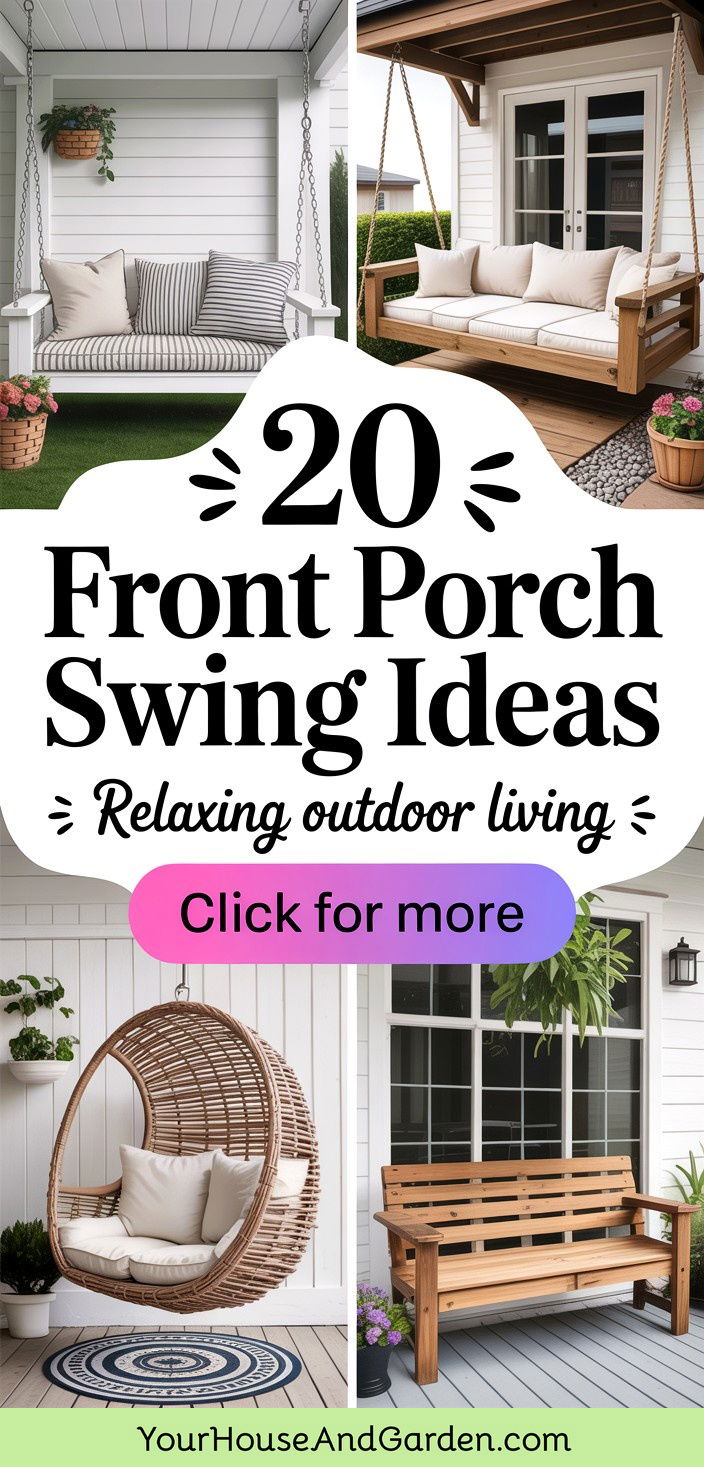 20 Front Porch Swing Ideas for Relaxing Outdoor Living - 20 Front Porch Swing Ideas for Relaxing Outdoor Living