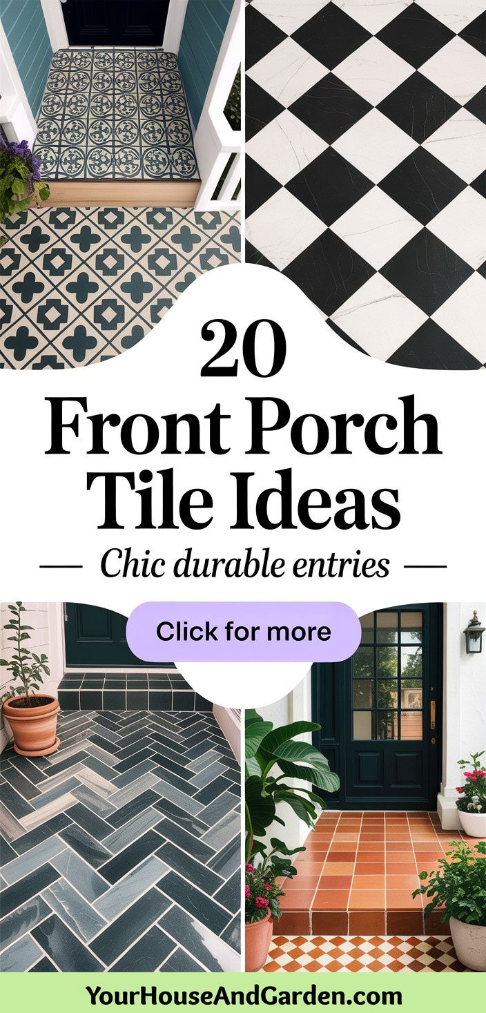 20 Front Porch Tile Ideas for Durable and Chic Entryways - 20 Front Porch Tile Ideas for Durable and Chic Entryways