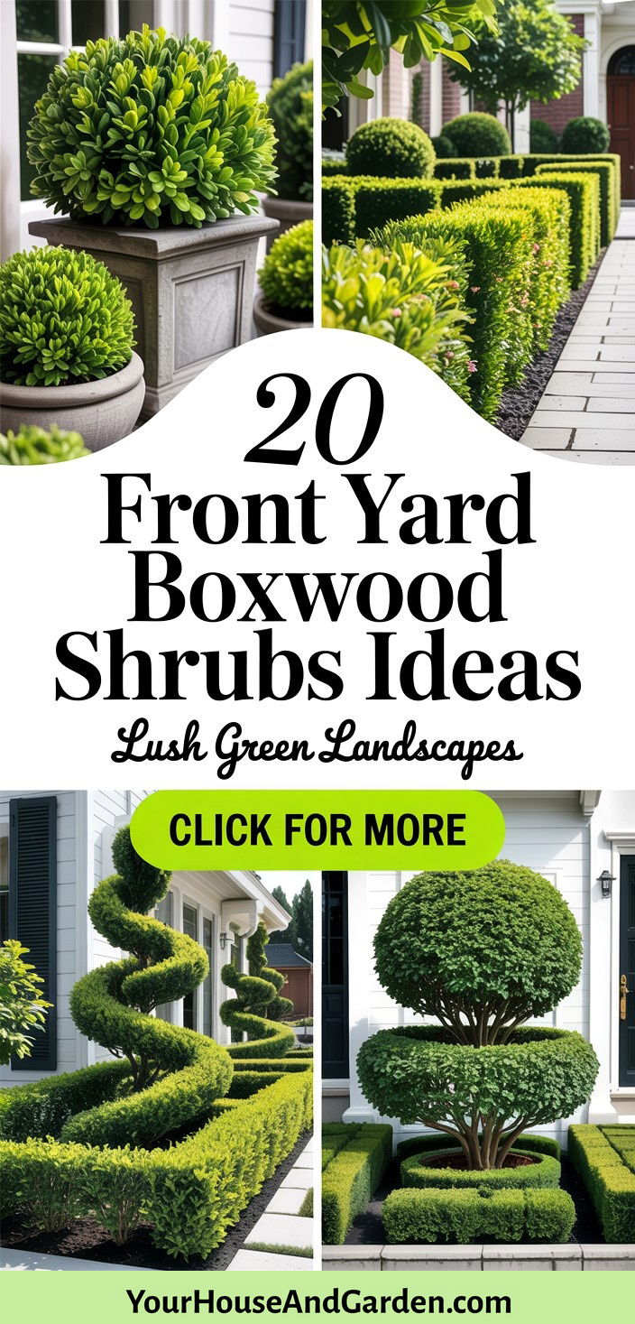 20 Front Yard Boxwood Shrubs Design and Care Tips