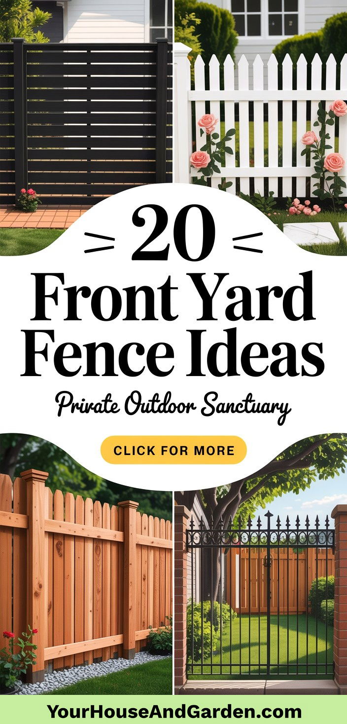 20 Front Yard Fence Ideas for Privacy and Aesthetic Appeal - 20 Front Yard Fence Ideas for Privacy and Aesthetic Appeal