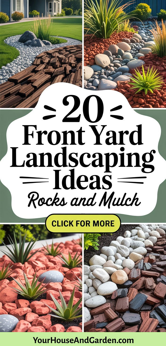 20 Front Yard Landscaping Ideas With Rocks and Mulch - 20 Front Yard Landscaping Ideas With Rocks and Mulch