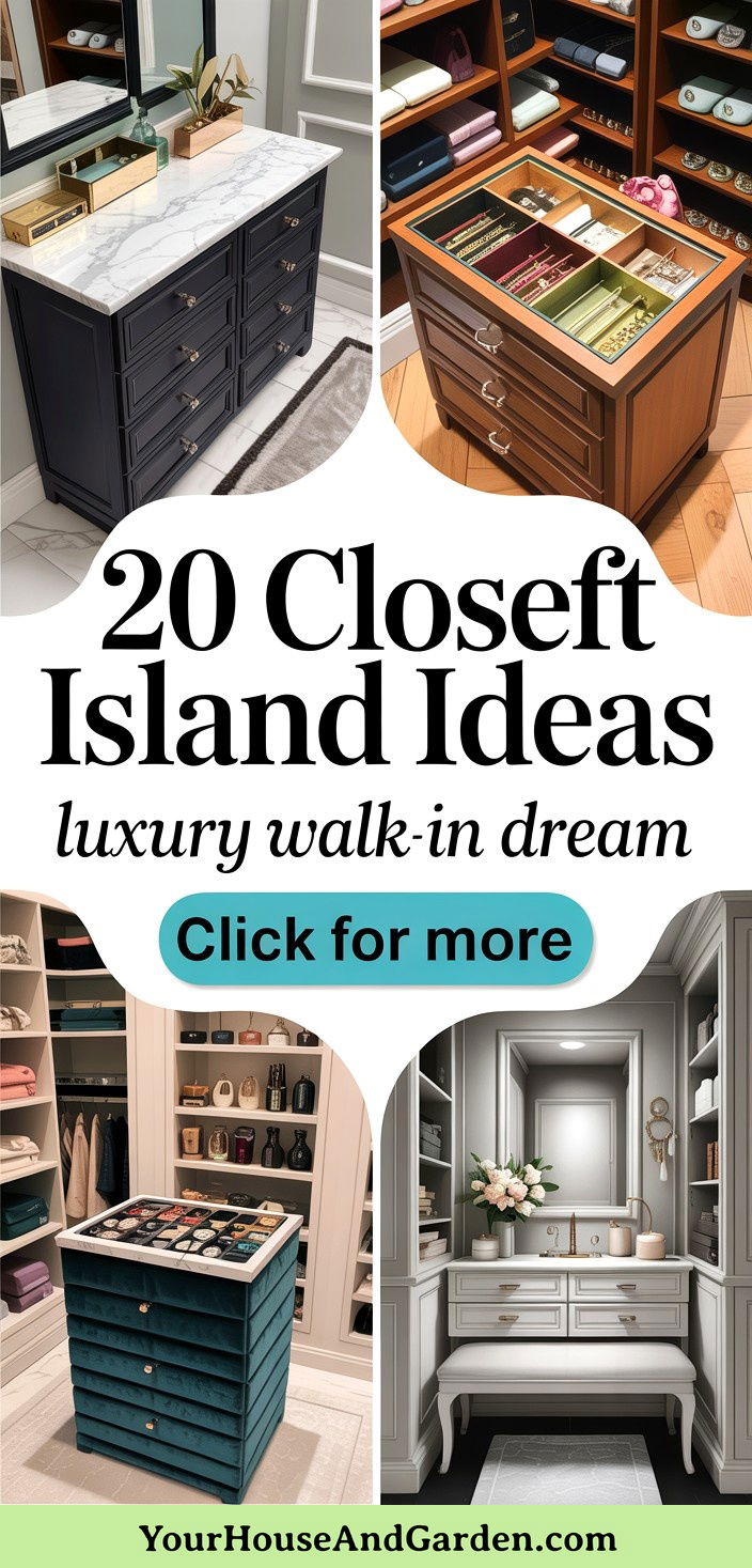 20 Functional Closet Island Ideas for Walk-In Wardrobes - 20 Functional Closet Island Ideas for Walk-In Wardrobes